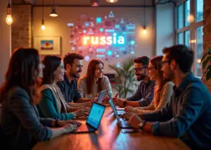Активное сообщество малых предпринимателей России, обсуждающих маркетинг и цифровые навыки вокруг логотипа бренда