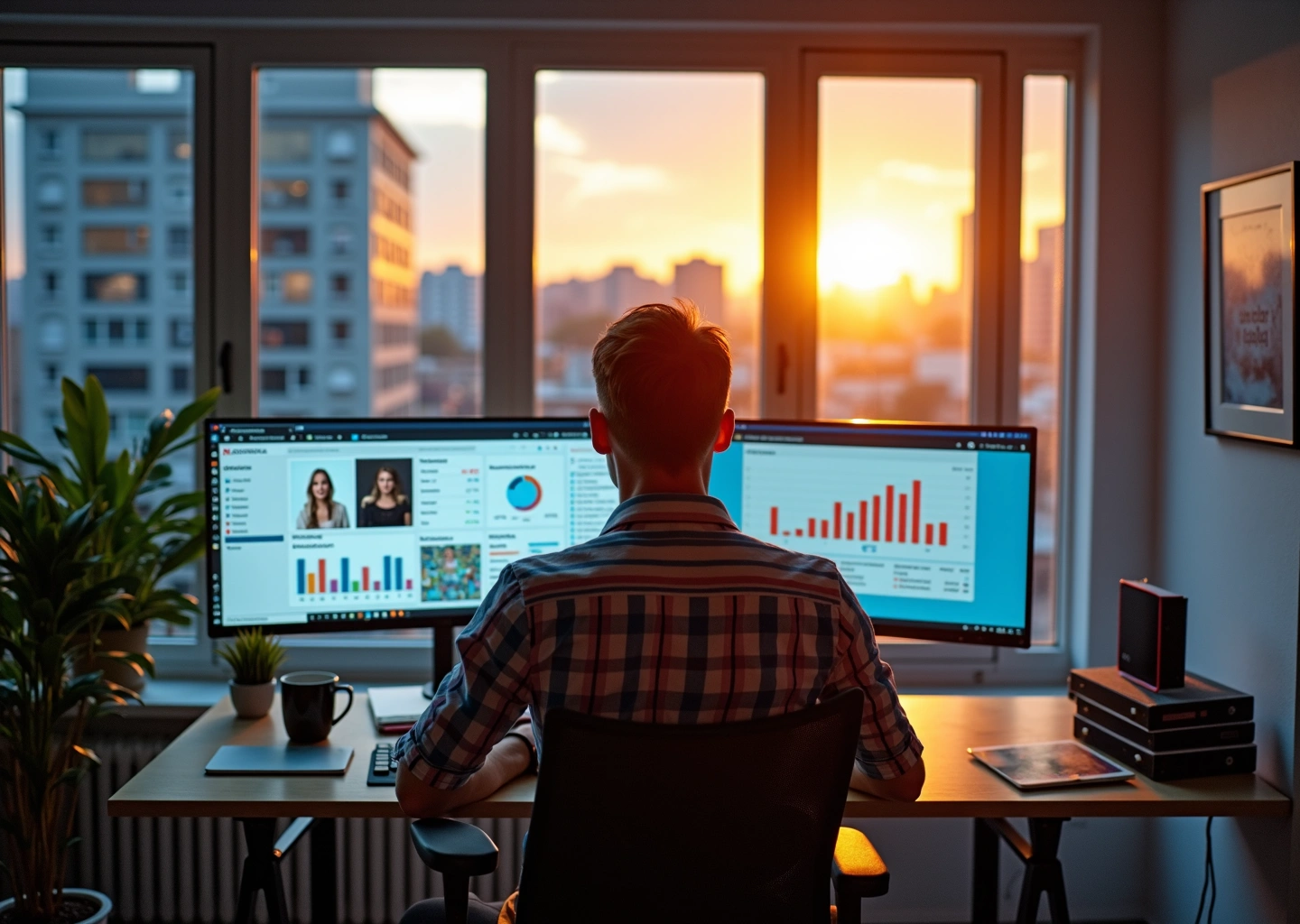 Современный предприниматель управляет магазином в социальных сетях с помощью нескольких устройств